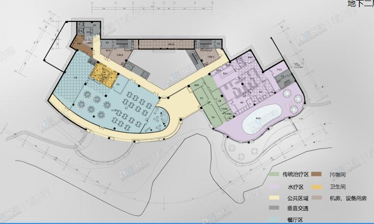 医院地下二层平面图
