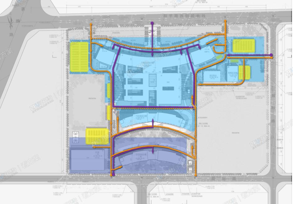 医院出入口示意图
