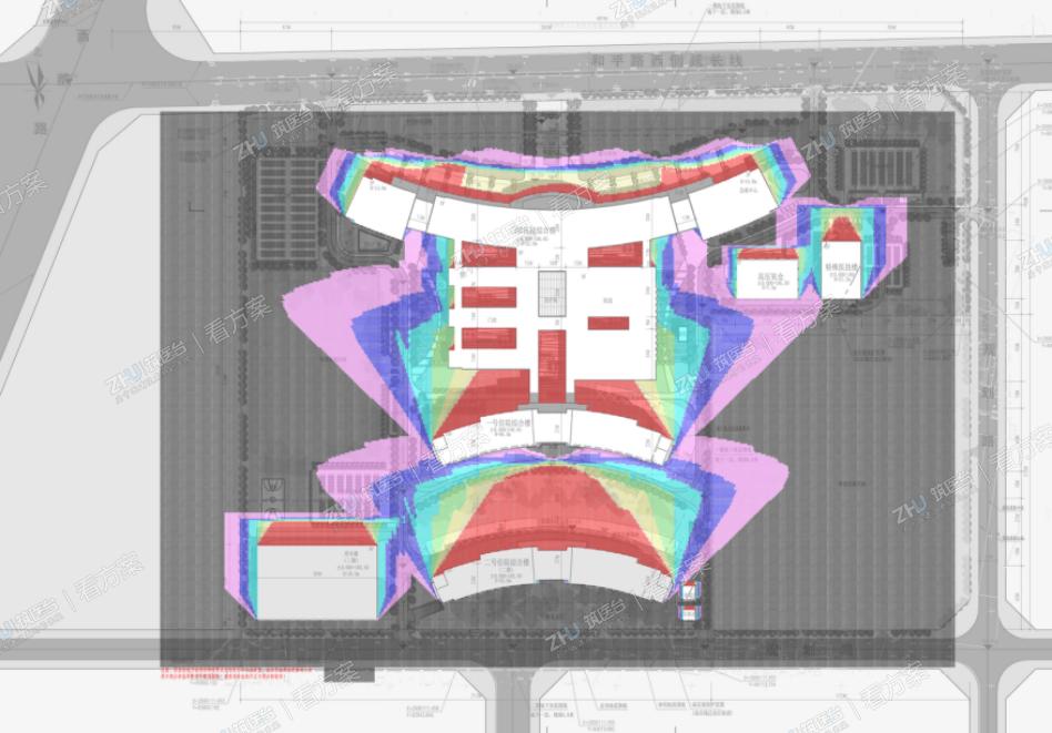 医院日照分析图
