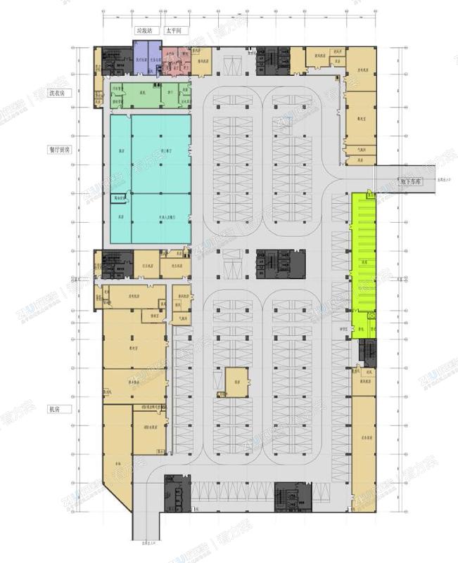 医院地下一层平面图
