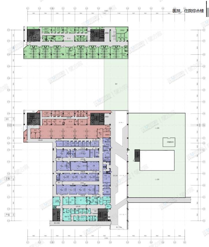 医院三层平面图
