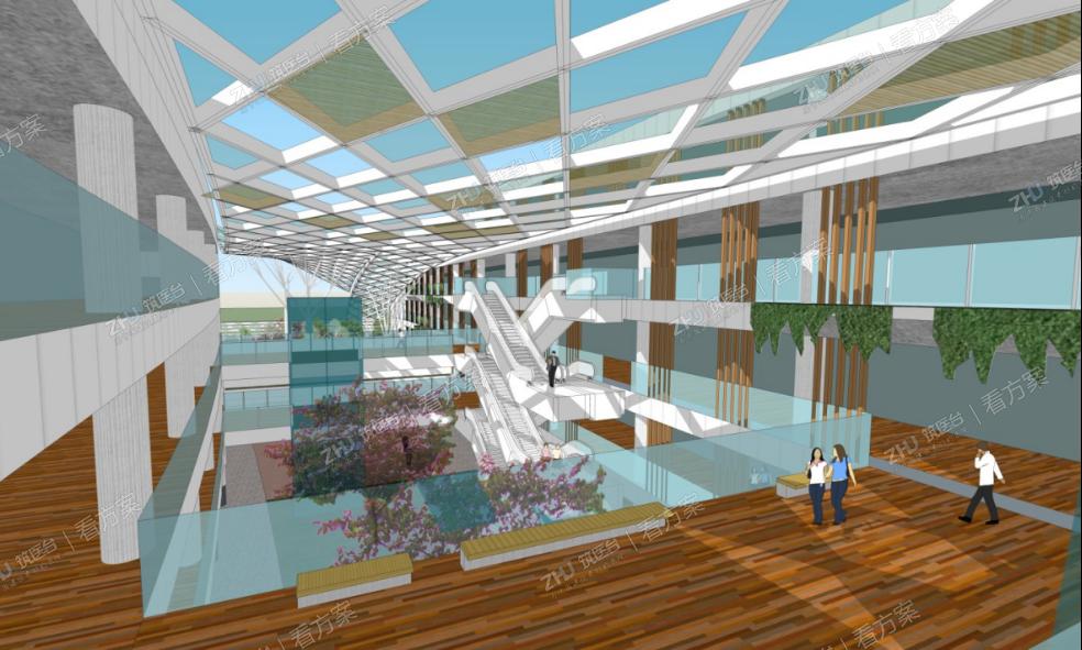 医院内部公共空间设计一：考虑传统场所的引入，让使用者对建筑空间有强烈的认同感，提升医院建筑空间的人文性。
