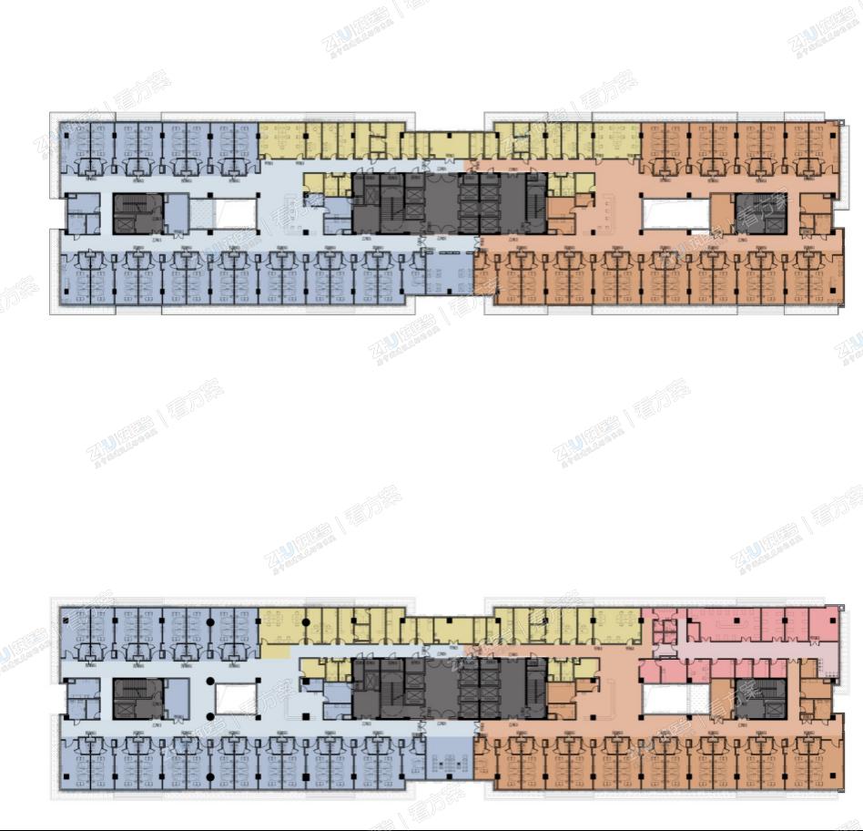 医院七~十一层平面图
