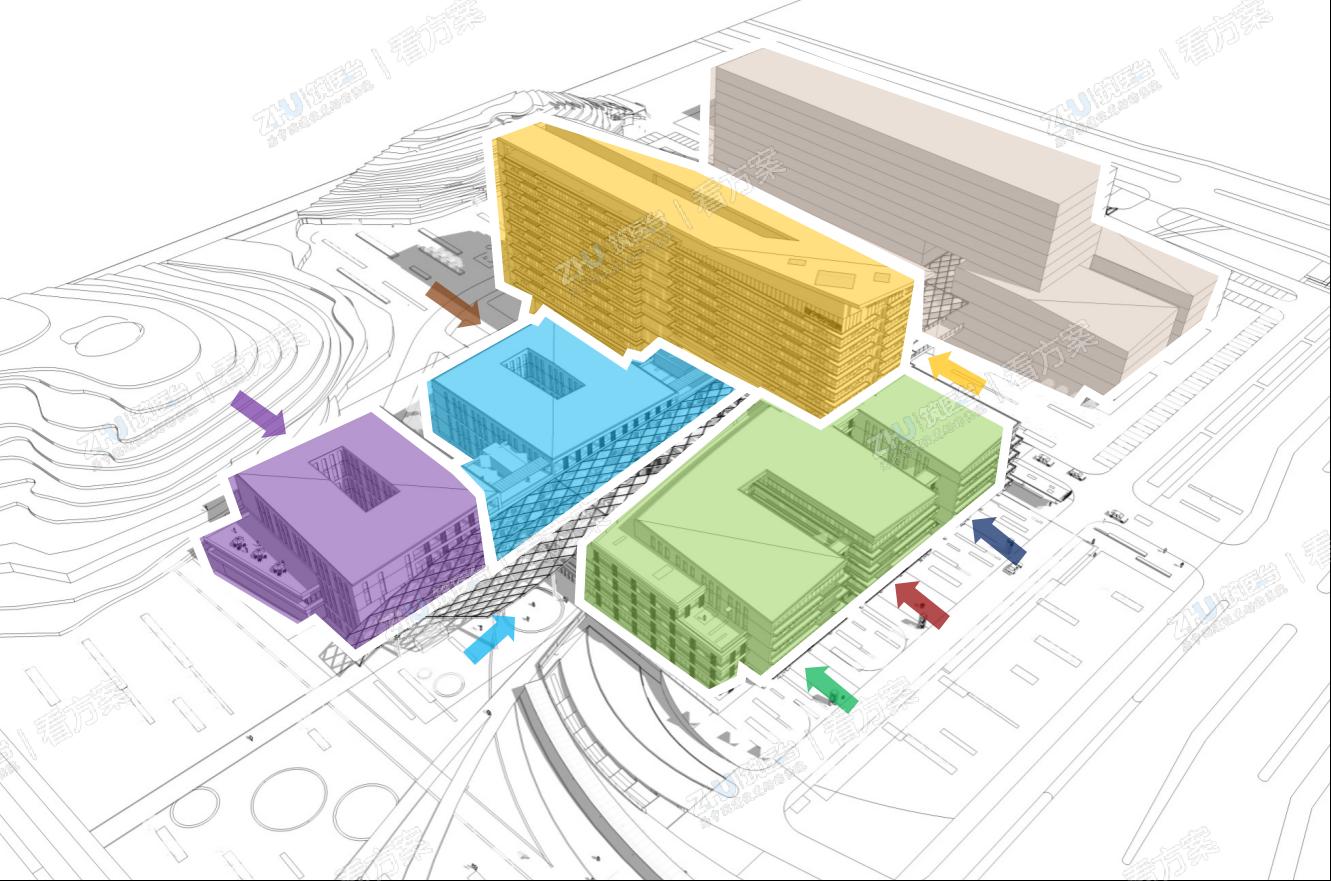 医院功能空间分析图
