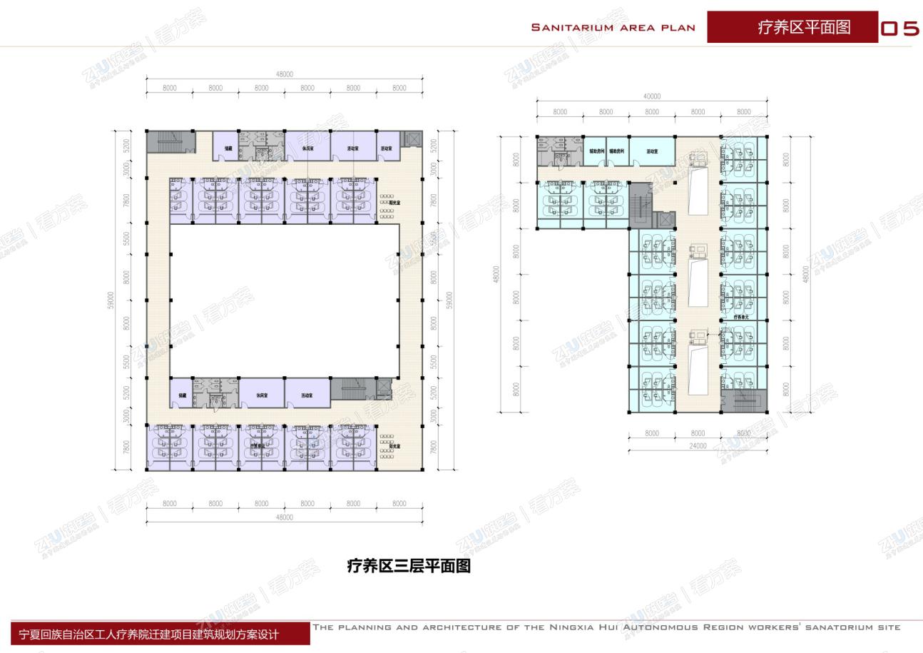疗养区三层平面图
