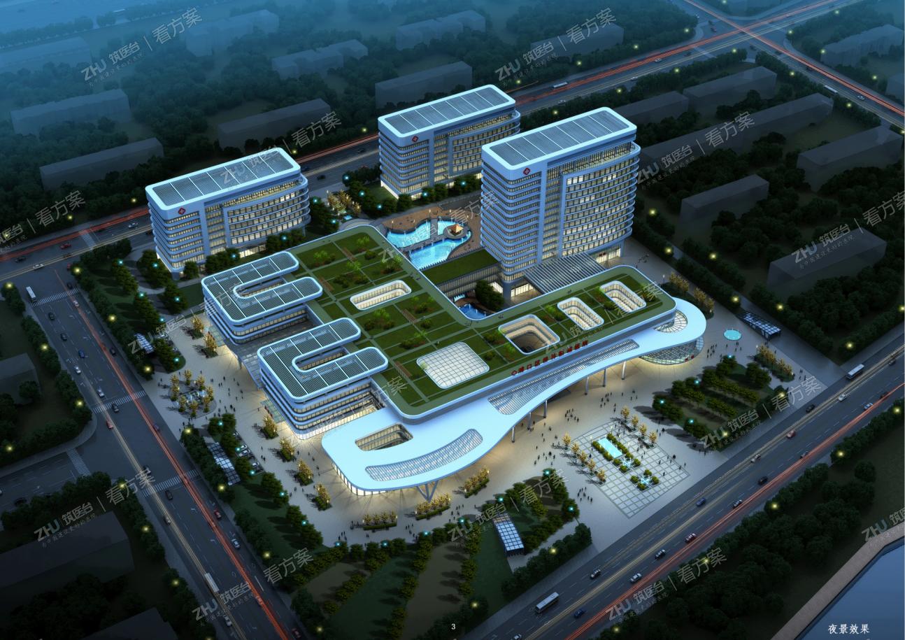 医院夜景效果图
