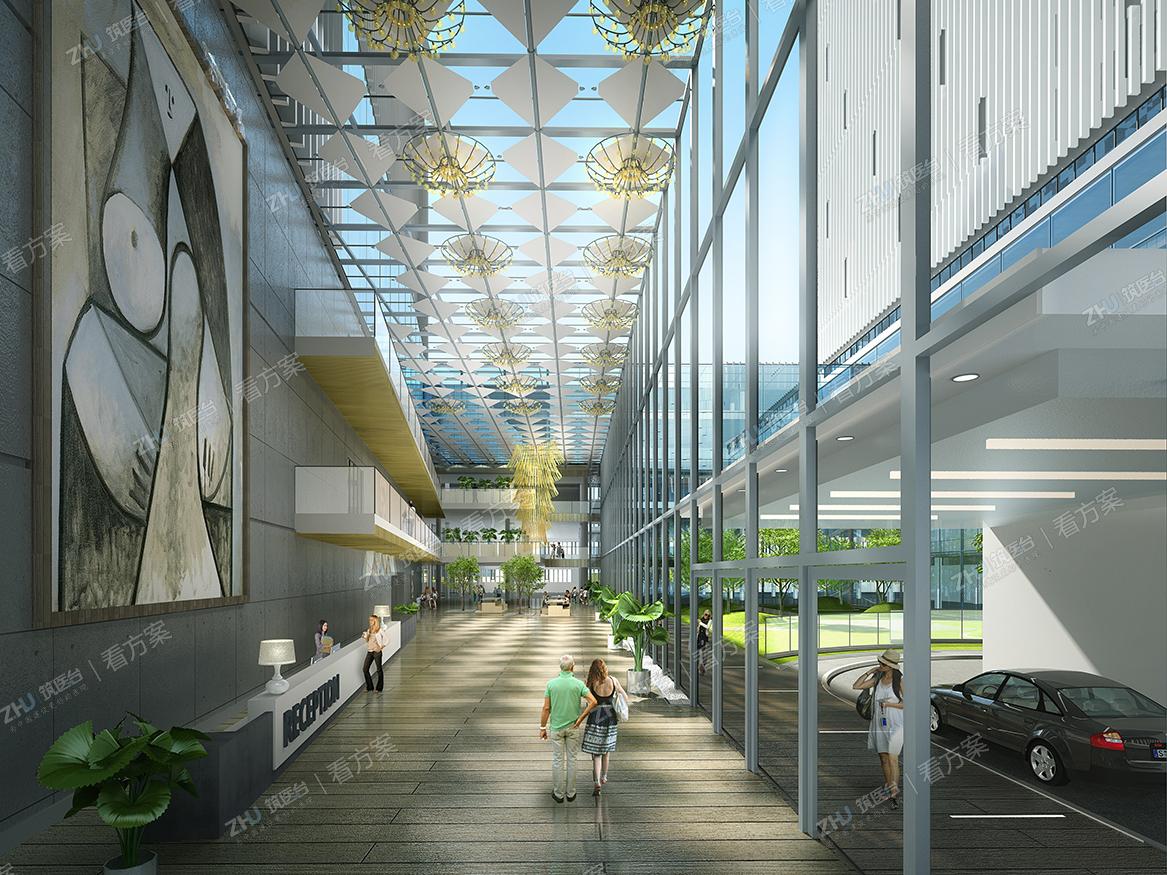 医院VIP入口大厅透视图
