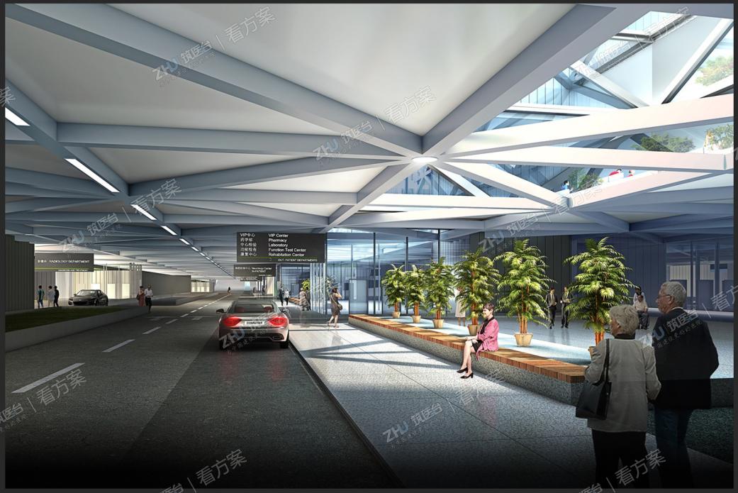 医院地下落客系统透视图
