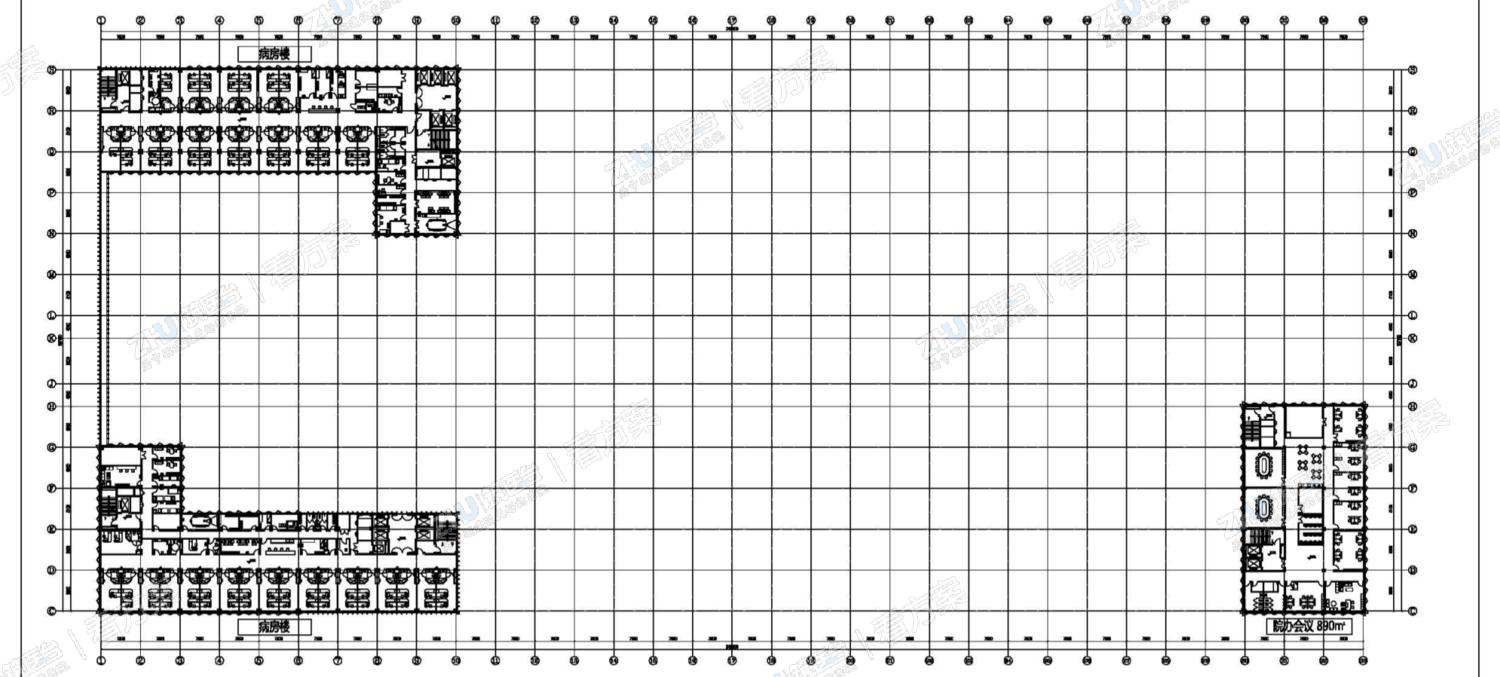 医院七层平面图
