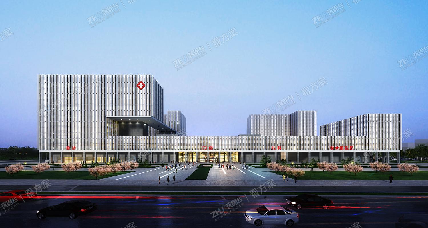 医院主入口透视图
