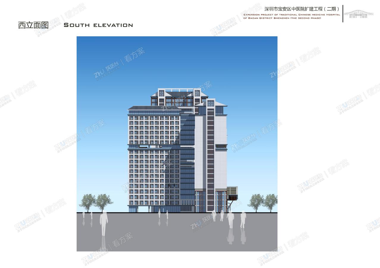 医院西立面图

