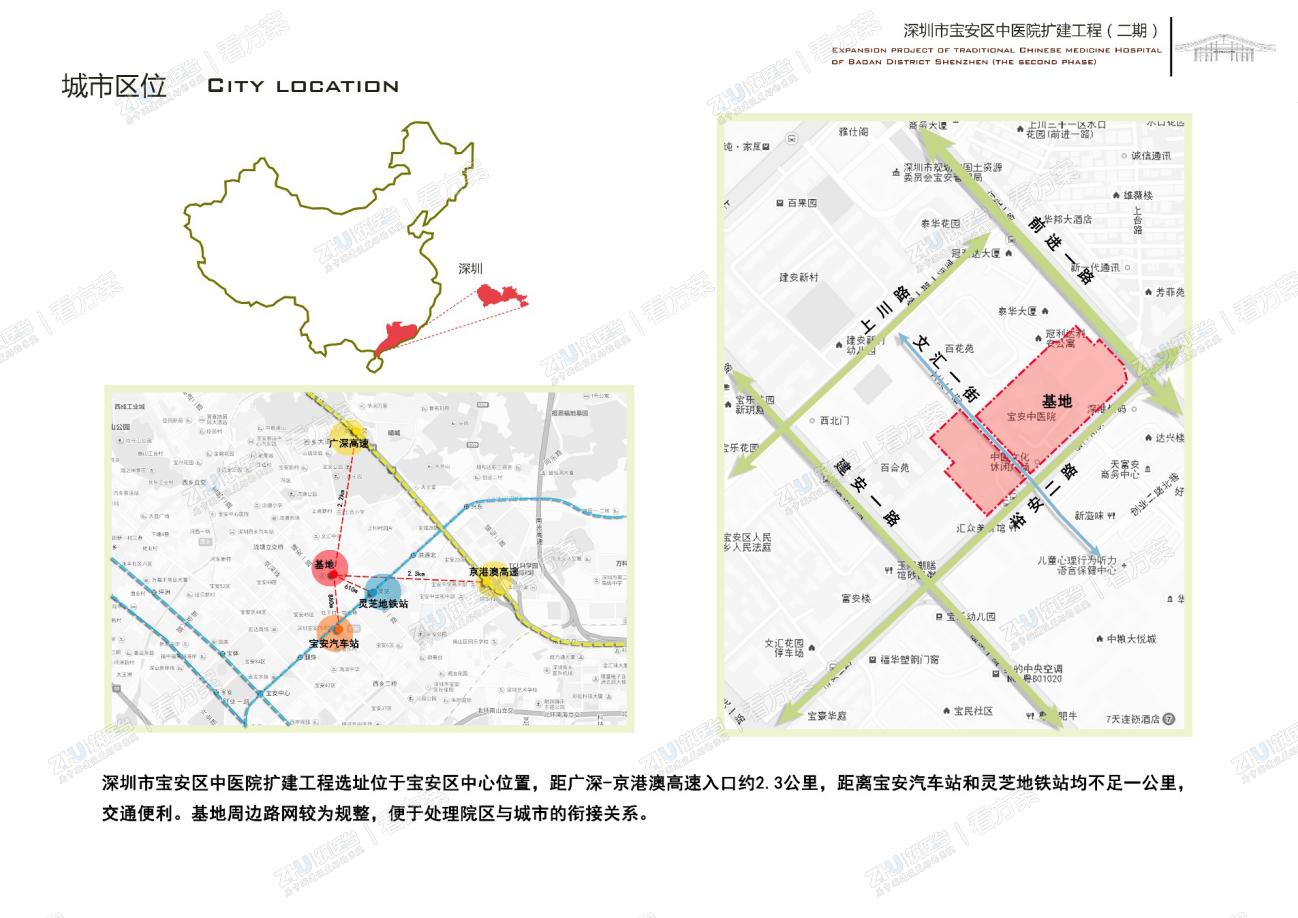 医院建设项目区位图
