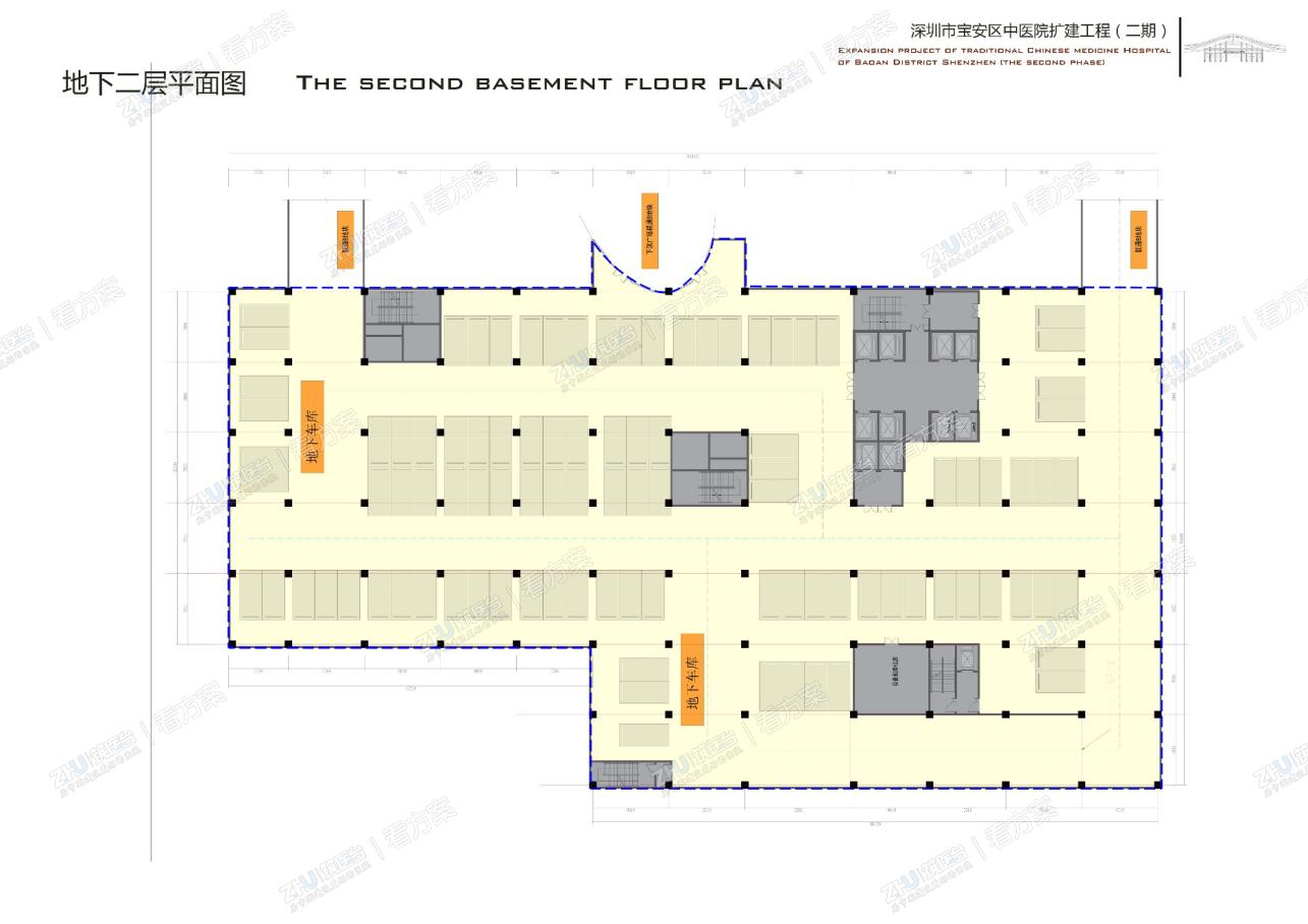 医院地下二层A区平面图
