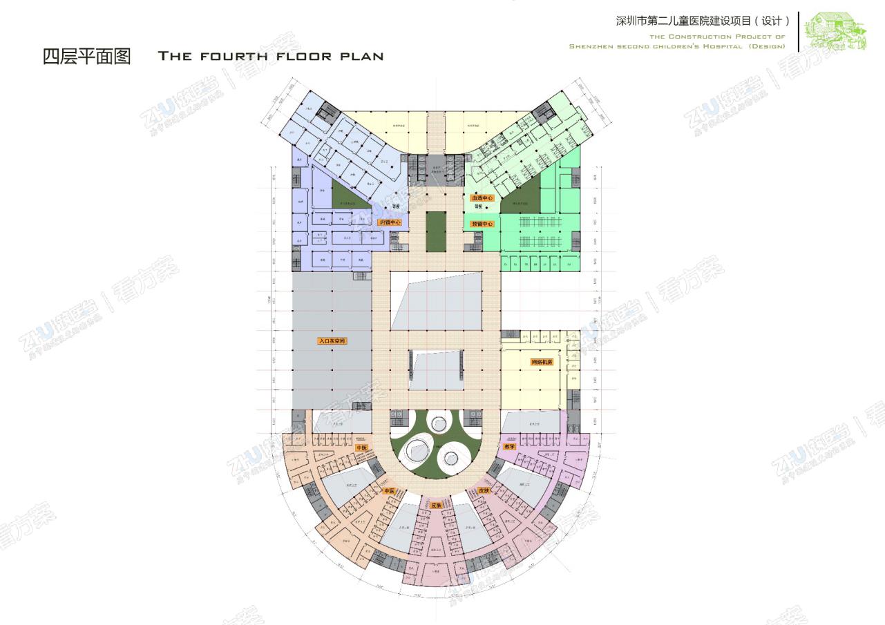 医院四层平面图
