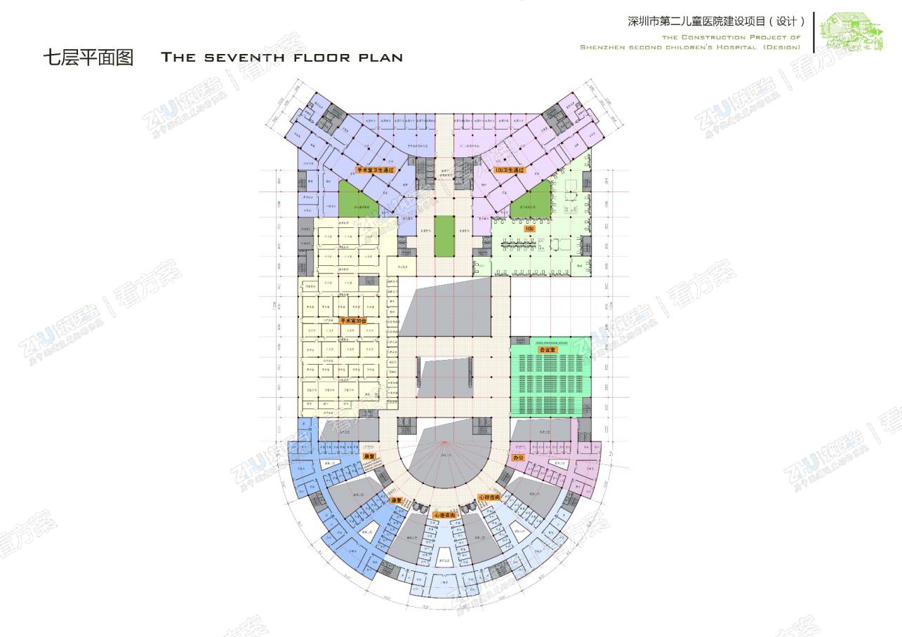 医院七层平面图
