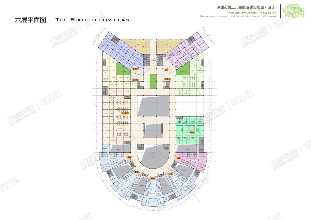 医院六层平面图
