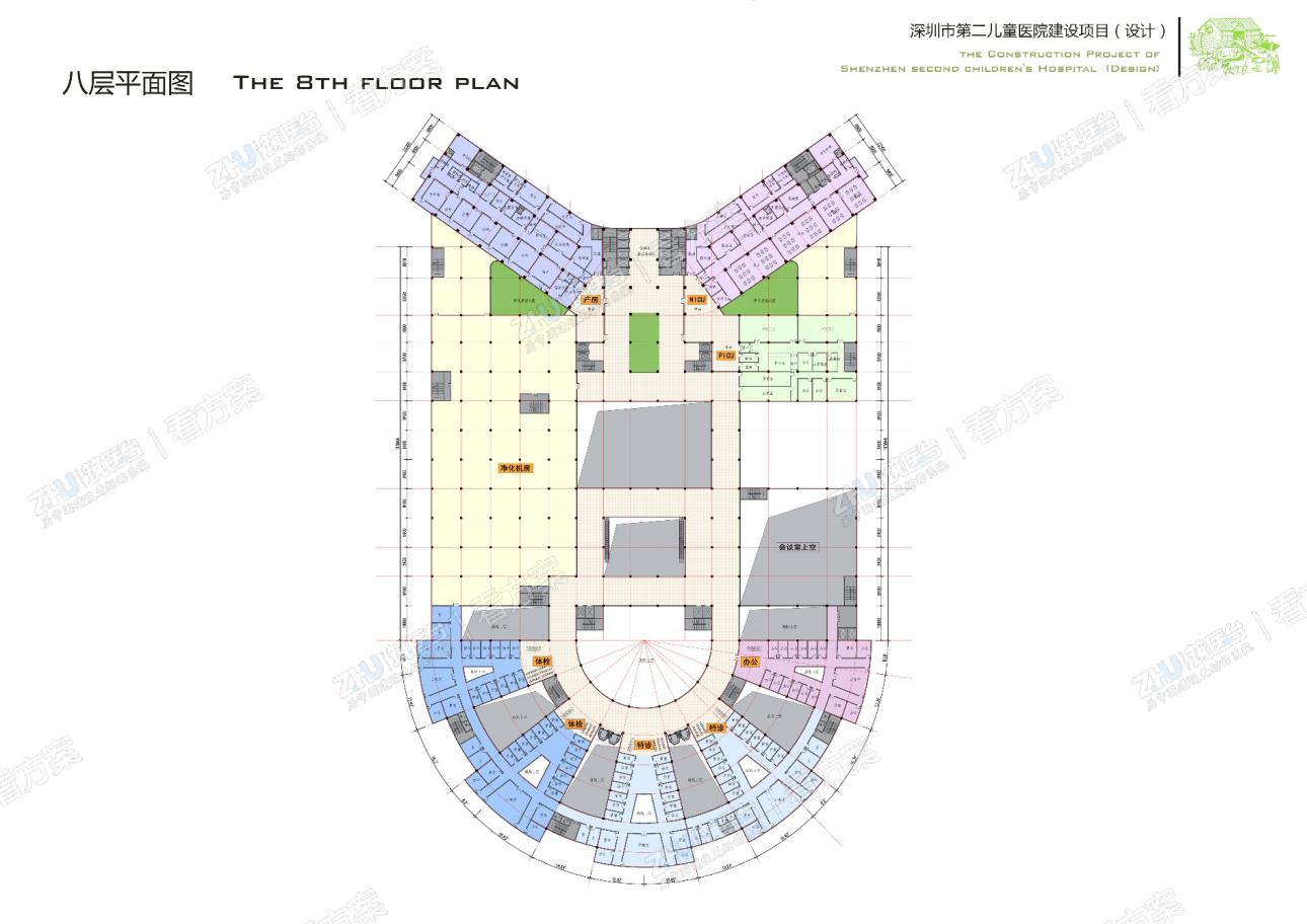 医院八层平面图

