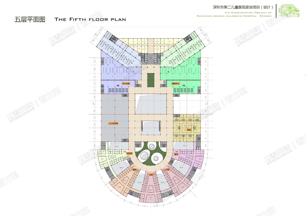 医院五层平面图
