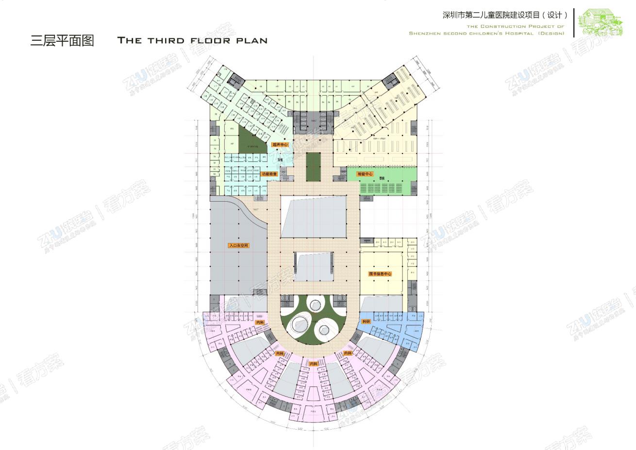医院三层平面图
