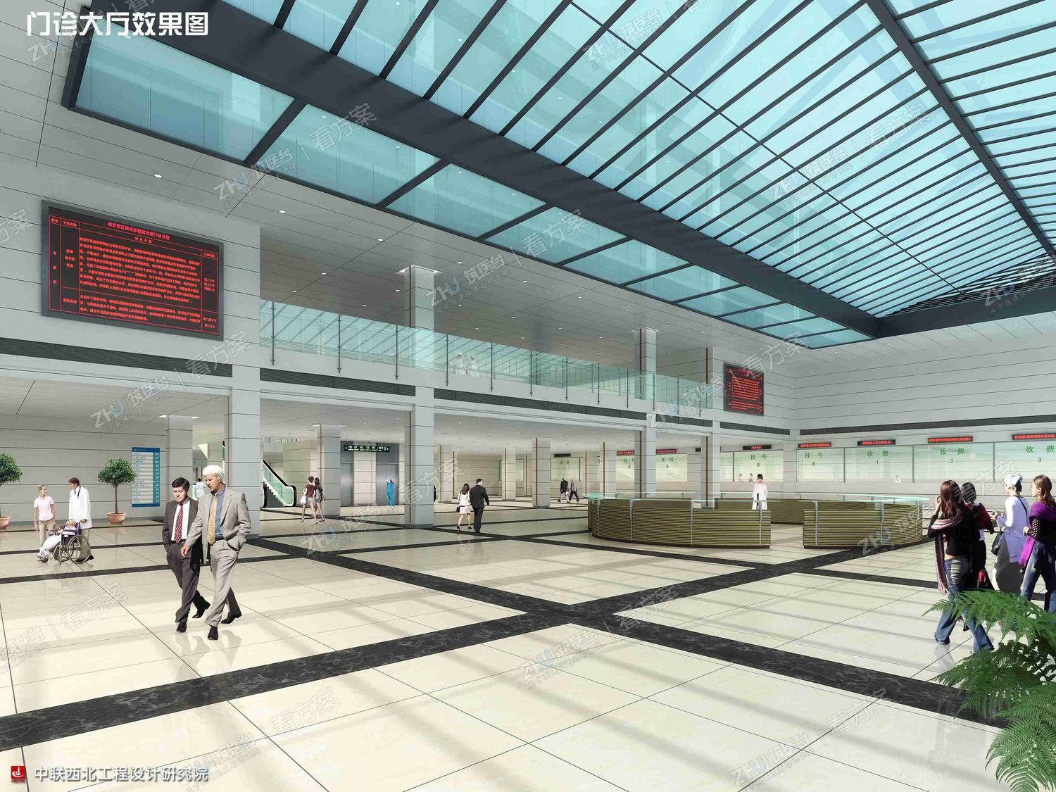 医院门诊大厅效果图
