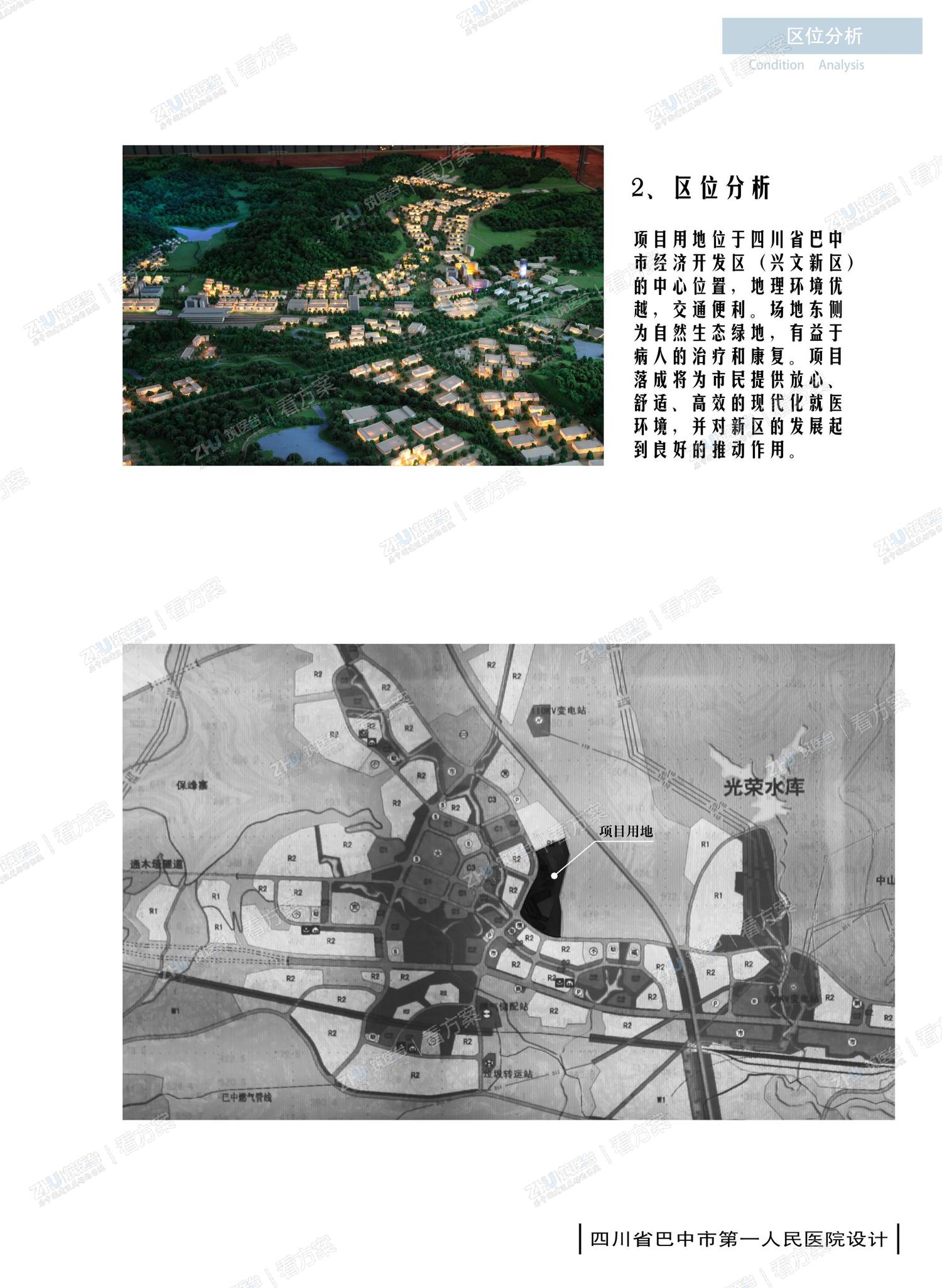 医院建设项目区位图
