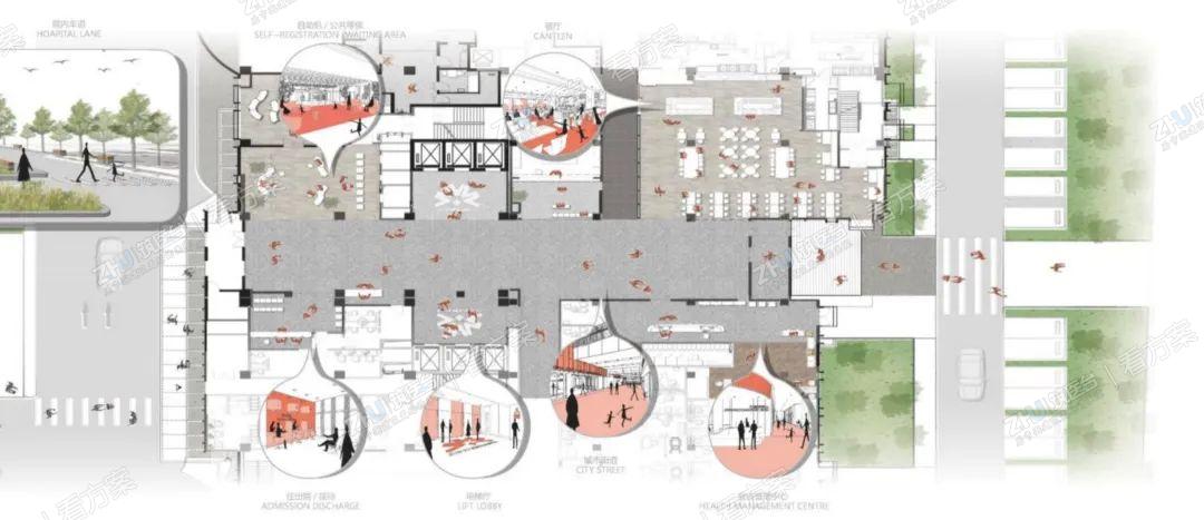 建筑体量分析与一层平面分布