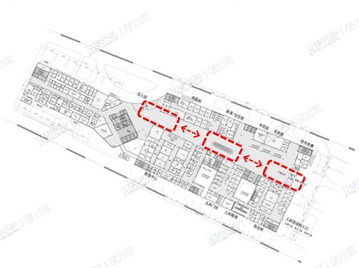 一层平面图-采光中庭