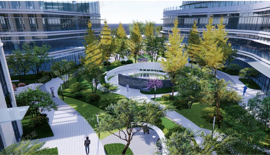 中心庭院效果图