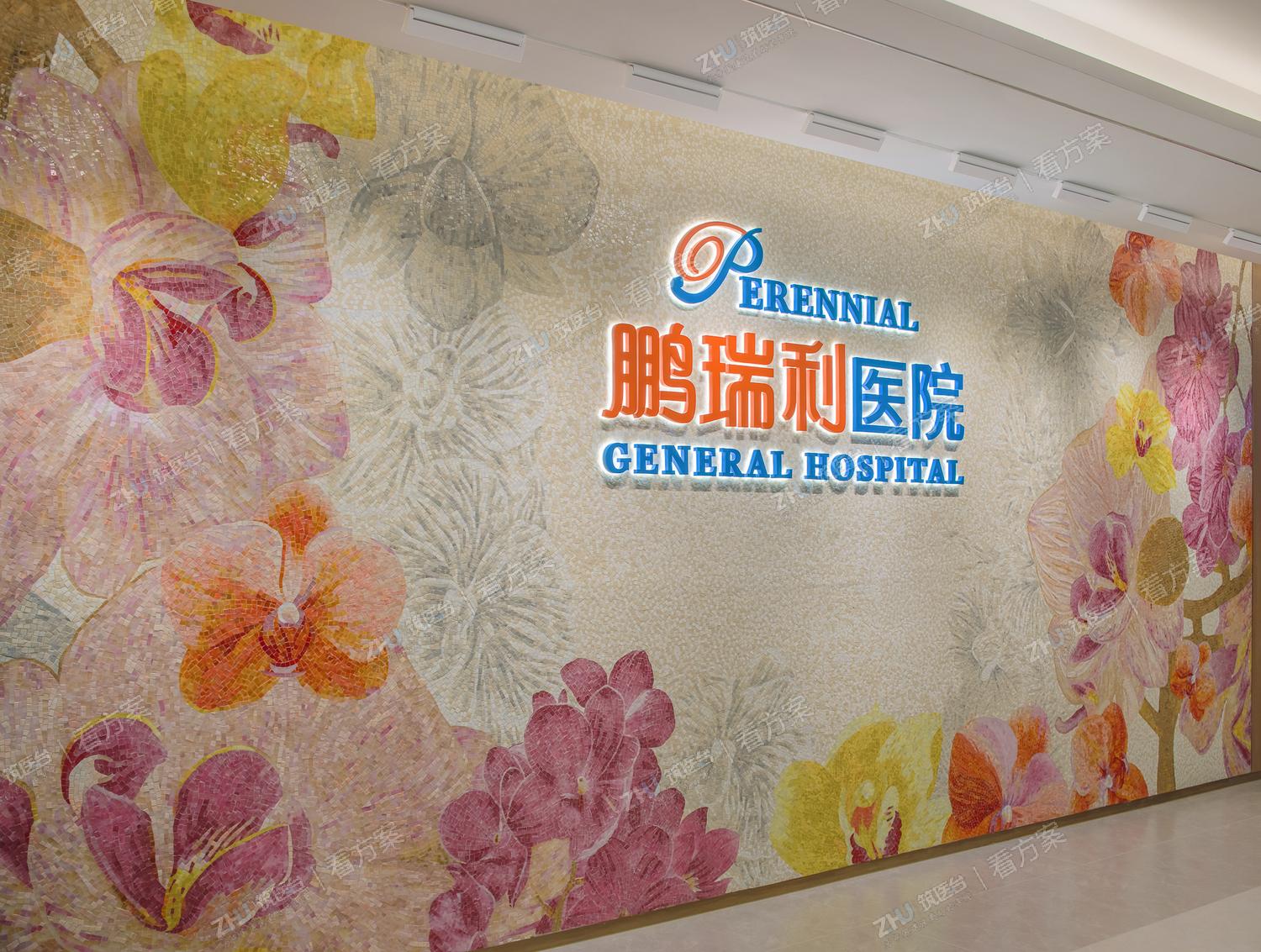 综合医院LOGO墙竣工照片