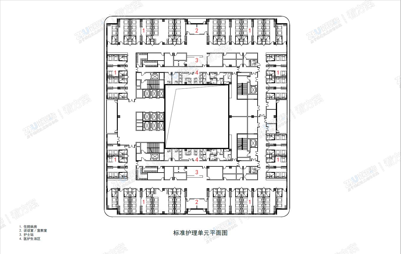 标准护理单元平面图