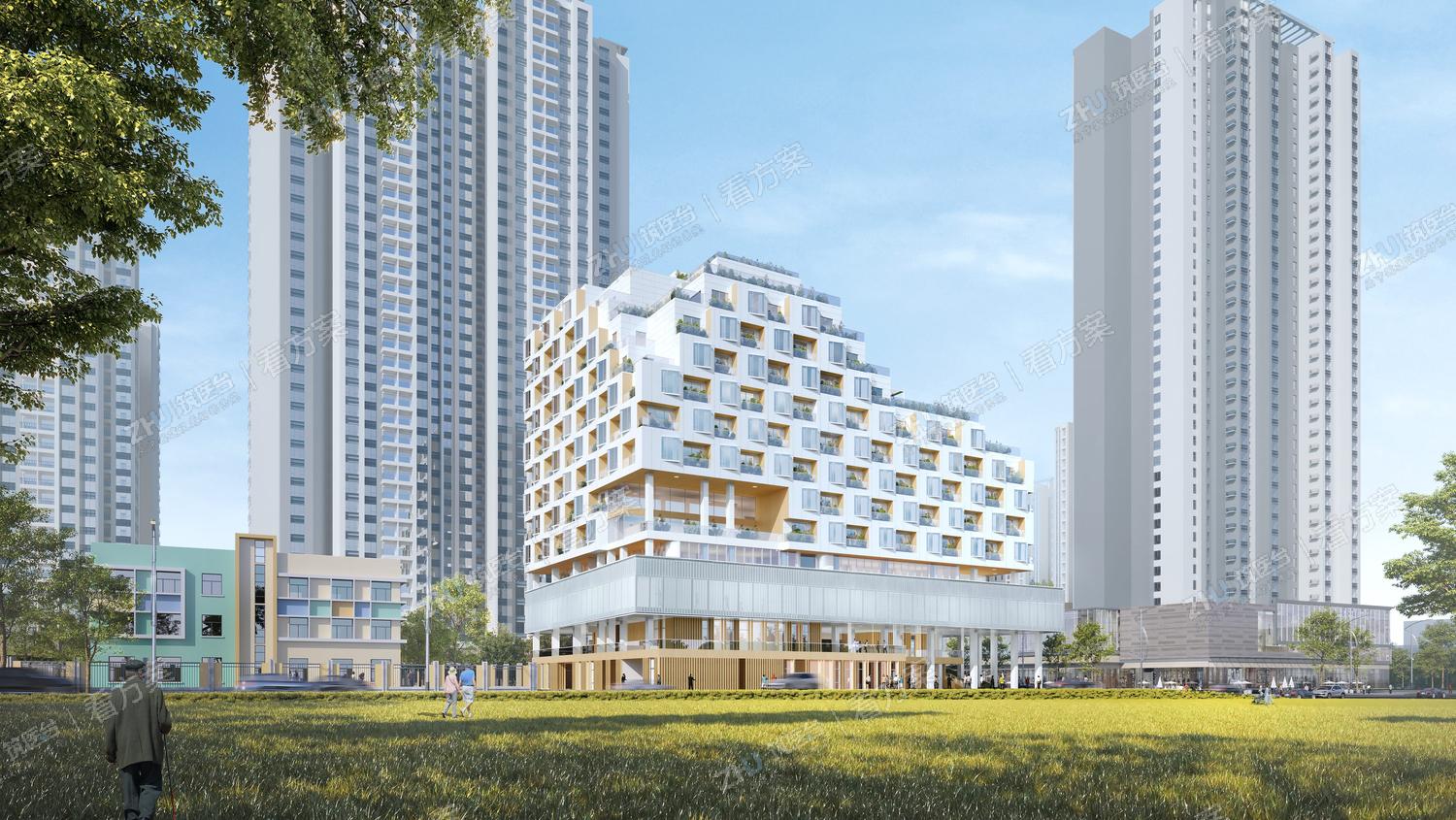 西南侧人视效果图