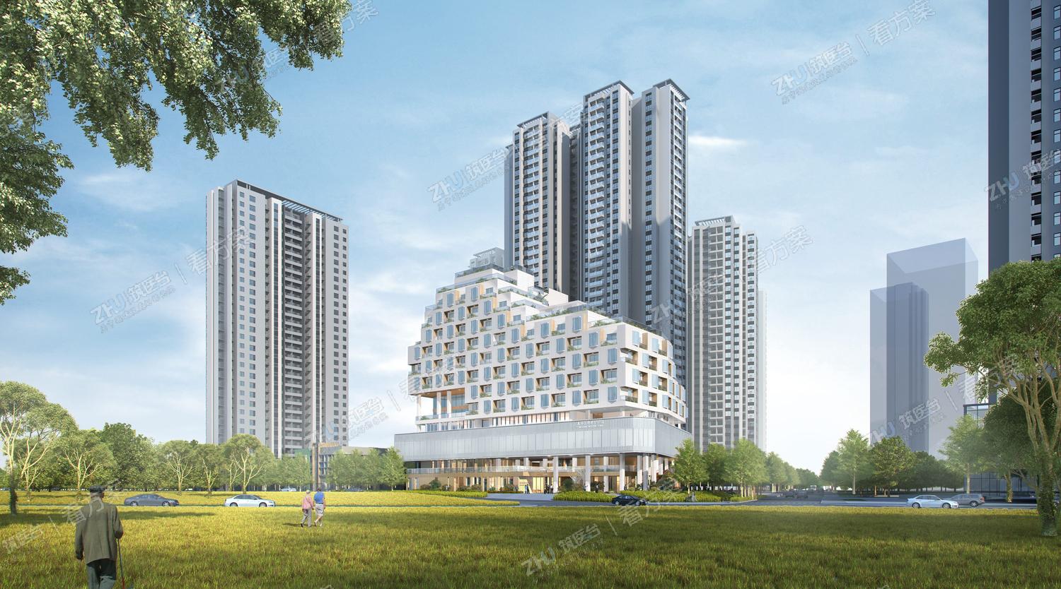 东南侧人视效果图