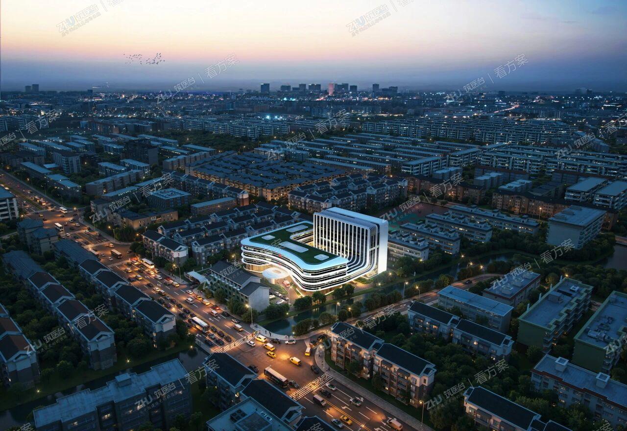 夜景鸟瞰效果图