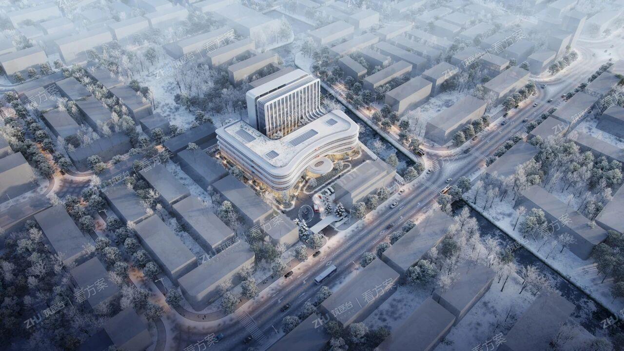 雪景鸟瞰效果图