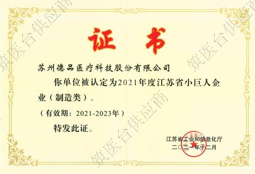 江苏省小巨人企业