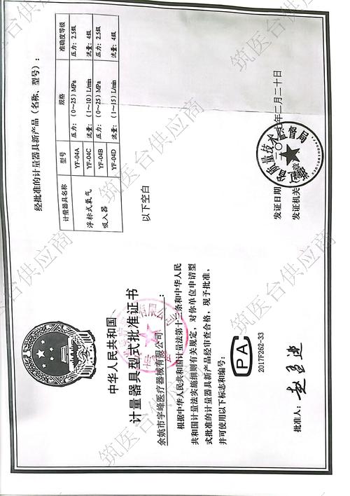 计量器证书浮标